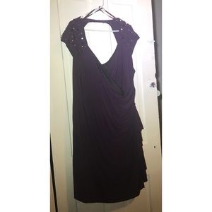 V Neck Purple Cocktail Dress
